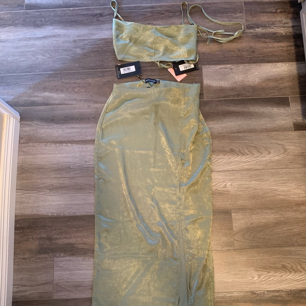 Brand new split leg skirt set